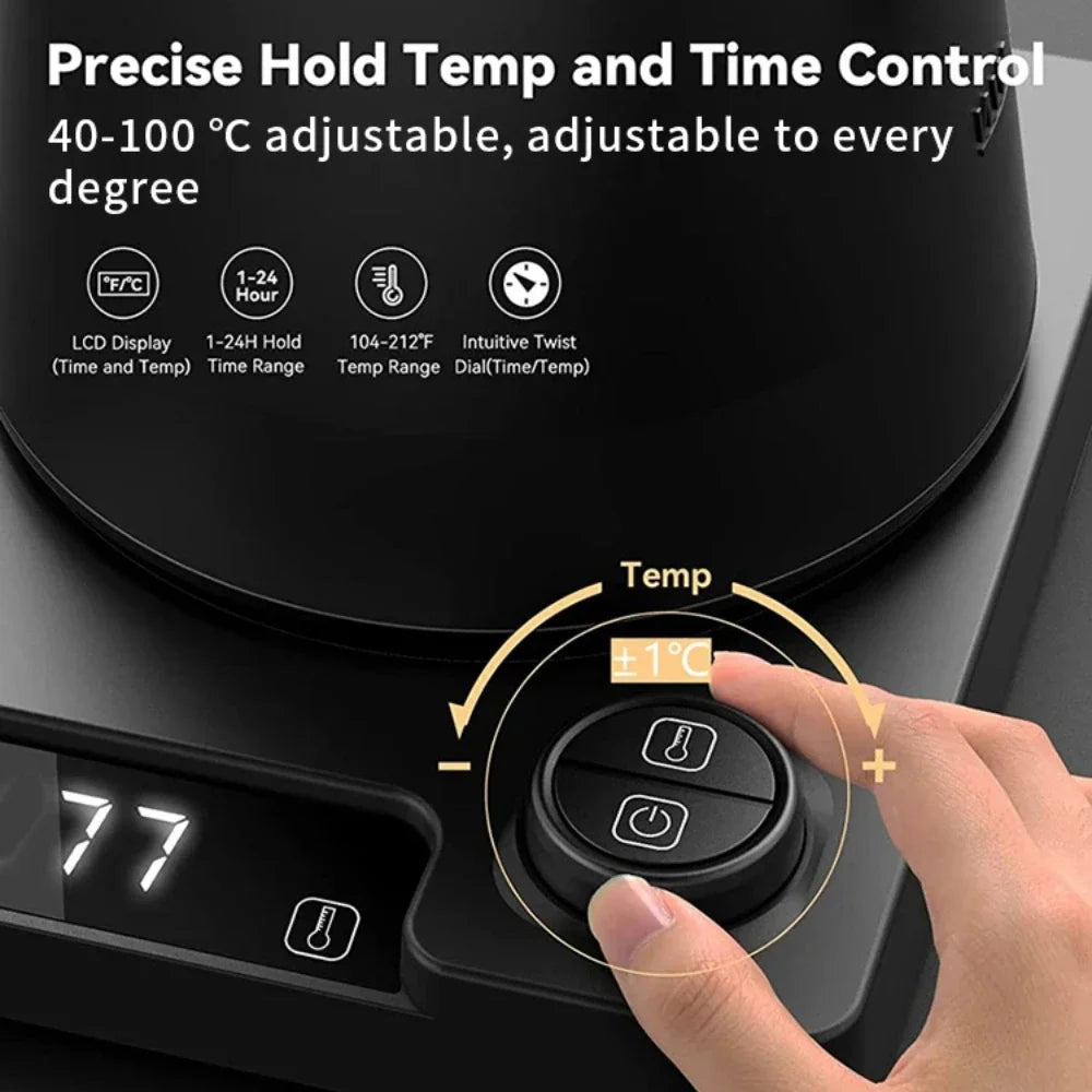 Electric Kettle Hand Brew Gooseneck Kettle Quick Boil Water Bottle Thermostat Home Make Coffee Pot for Kitchen