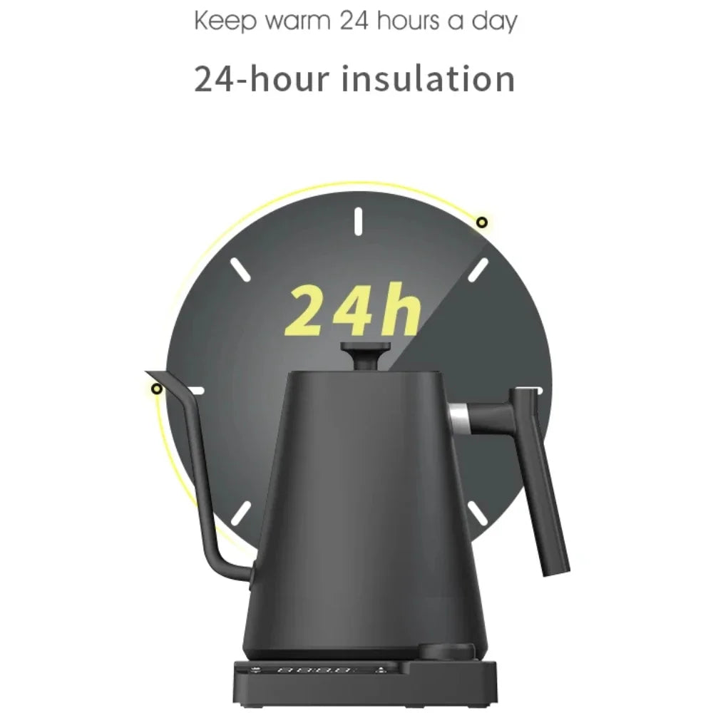 Electric Kettle Hand Brew Gooseneck Kettle Quick Boil Water Bottle Thermostat Home Make Coffee Pot for Kitchen