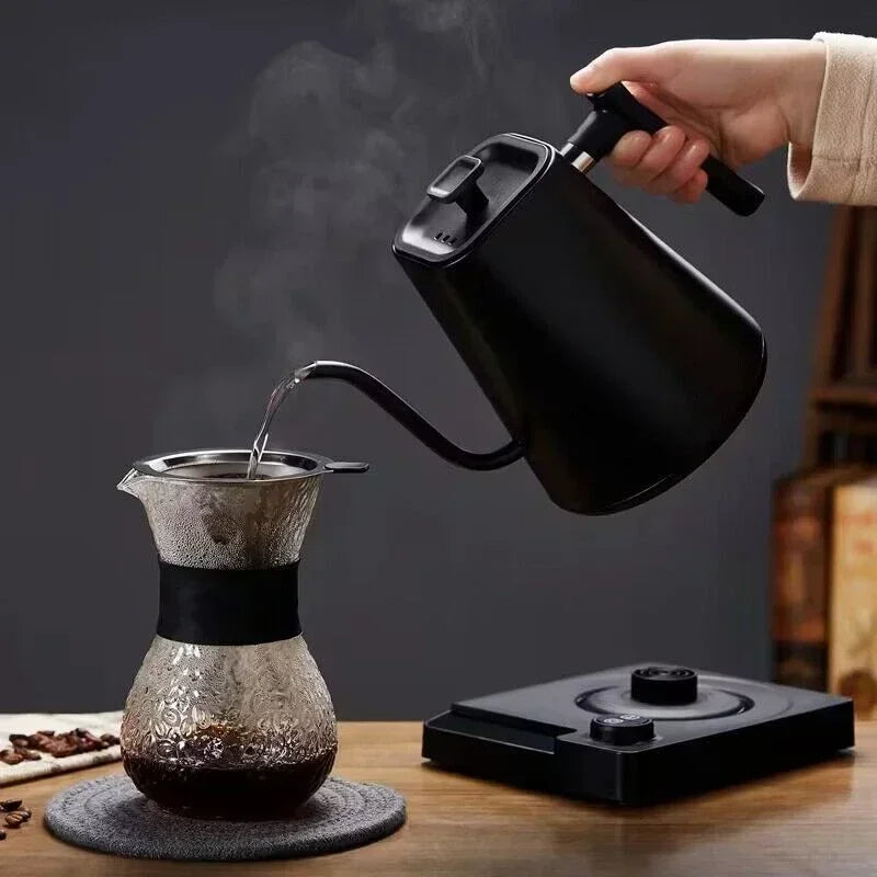 Electric Kettle Hand Brew Gooseneck Kettle Quick Boil Water Bottle Thermostat Home Make Coffee Pot for Kitchen